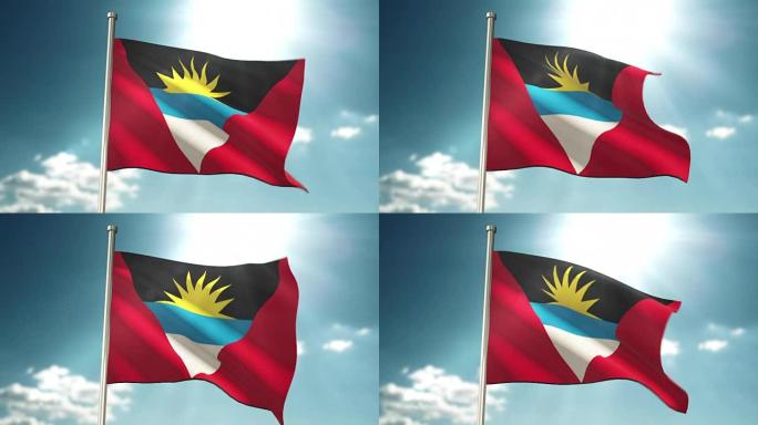 安提瓜和巴布达国旗天空