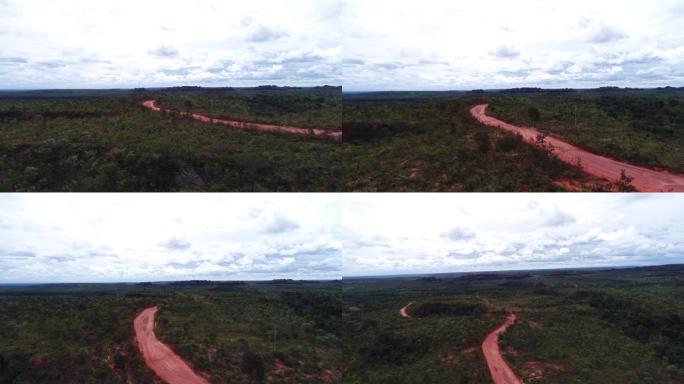 巴西托坎廷廷斯塞拉多景观的高角度视图