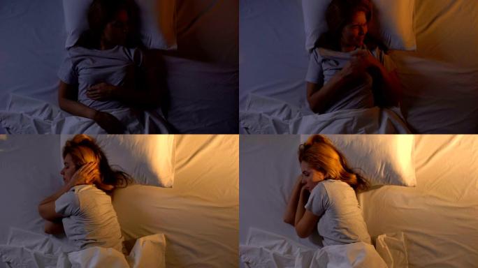 女人早上不能醒来，睡眠质量差，乏味的睡眠综合症