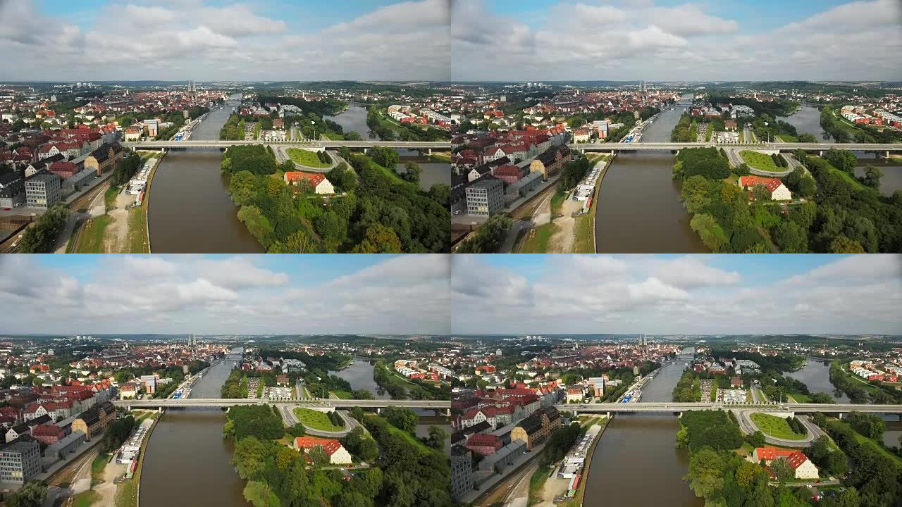 雷根斯堡和东面的多瑙河