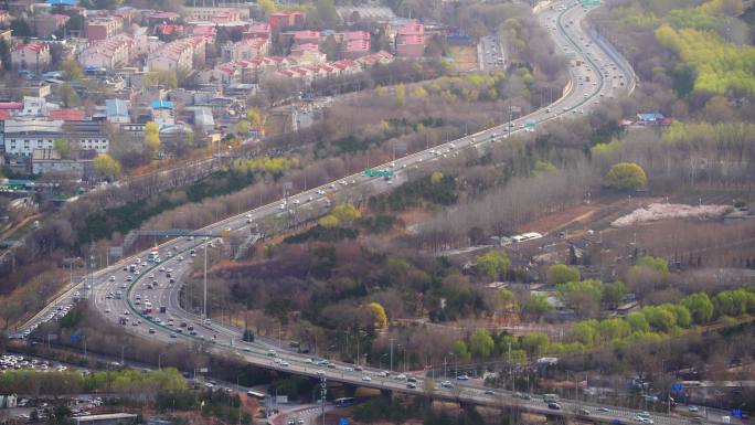 北京五环车流 蜿蜒公路