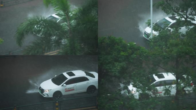 滴滴出行雨中行驶