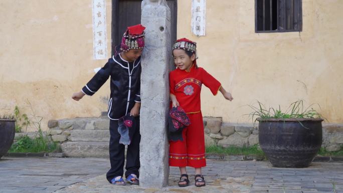 客家小孩客家服饰玲帽