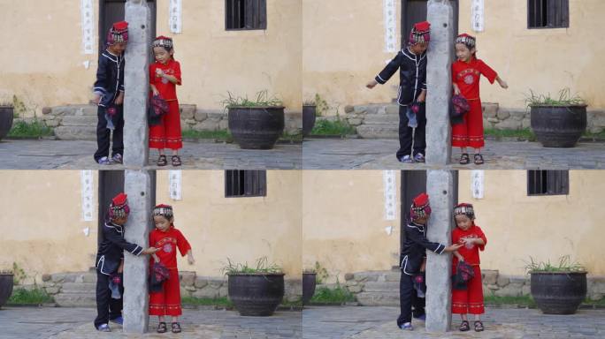 客家小孩客家服饰玲帽