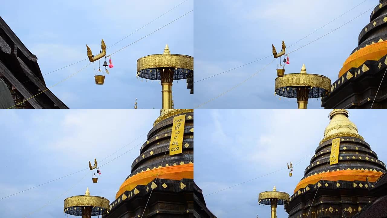 高清: 泰国传统文化祈祷佛祖清迈北泰国