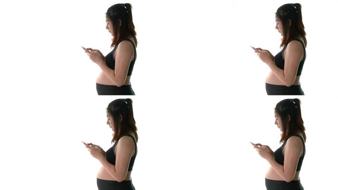 孕妇玩手机的镜头孕妇玩手机的镜头
