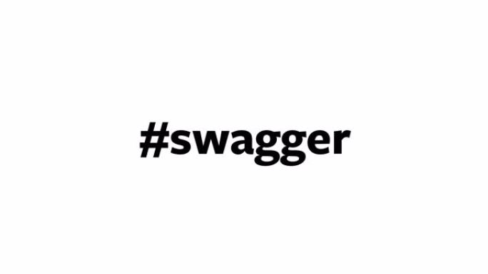 一个人在他们的电脑屏幕上输入 “# swagger”