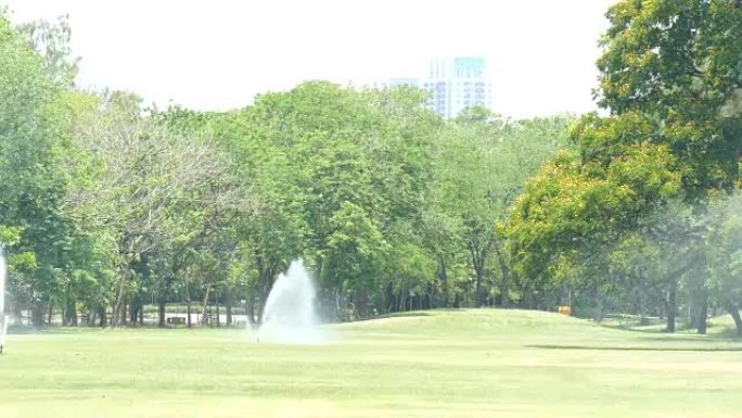 洒水器喷水洒水器喷水公园草地