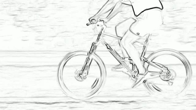 高清: 动画自行车