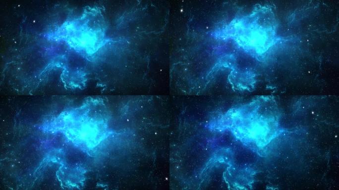 风景动画银河外太空移动星星循环动画。