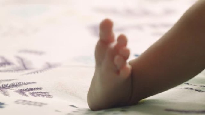小脚新生婴儿成长记录家庭