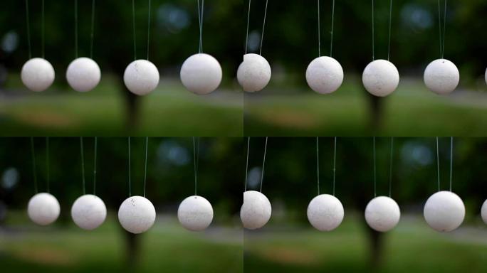 摇摆的白球