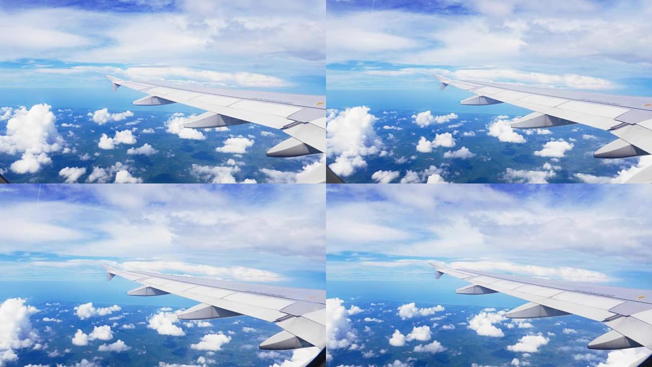 从飞机的窗户可以看到风景