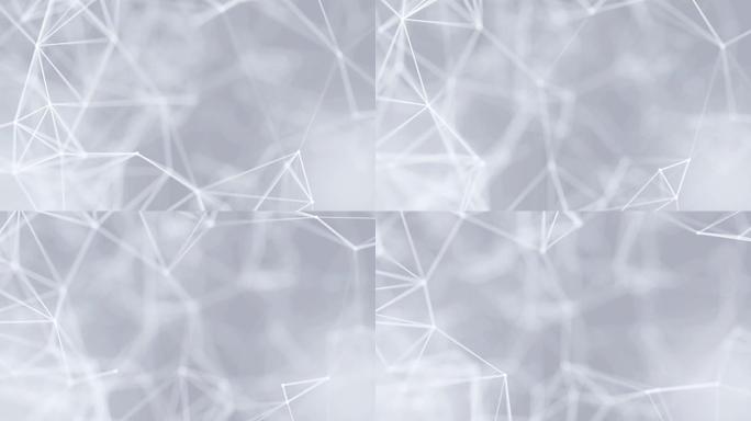 清洁白色抽象多边形数字概念几何多边形神经丛分形移动低多边形技术简约设计元素背景企业业务展示