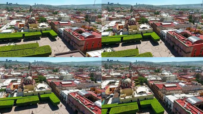 克雷塔罗天际线空中景观