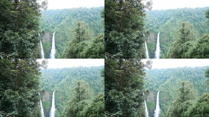 老挝占巴萨克的塔德扇瀑布景观
