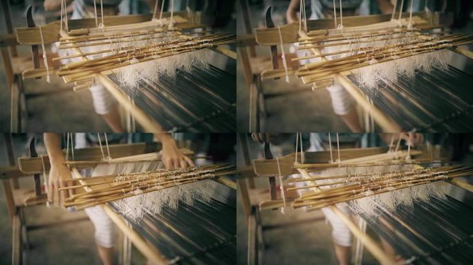 泰国手工编织棉老式手工棉纺机纯手工工艺品