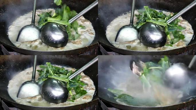 泰国油炸食品菜品展示家常菜制作