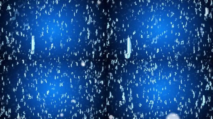 音乐符号音符，节拍移动无缝循环3D动画