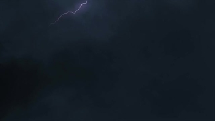 电雷击风暴。循环动画中的现实雷电。