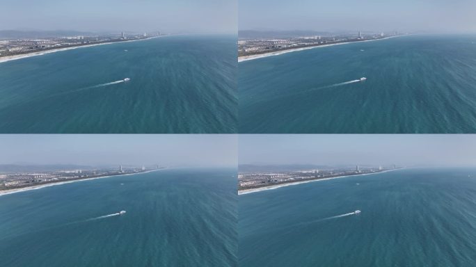 轮船航行在大海上