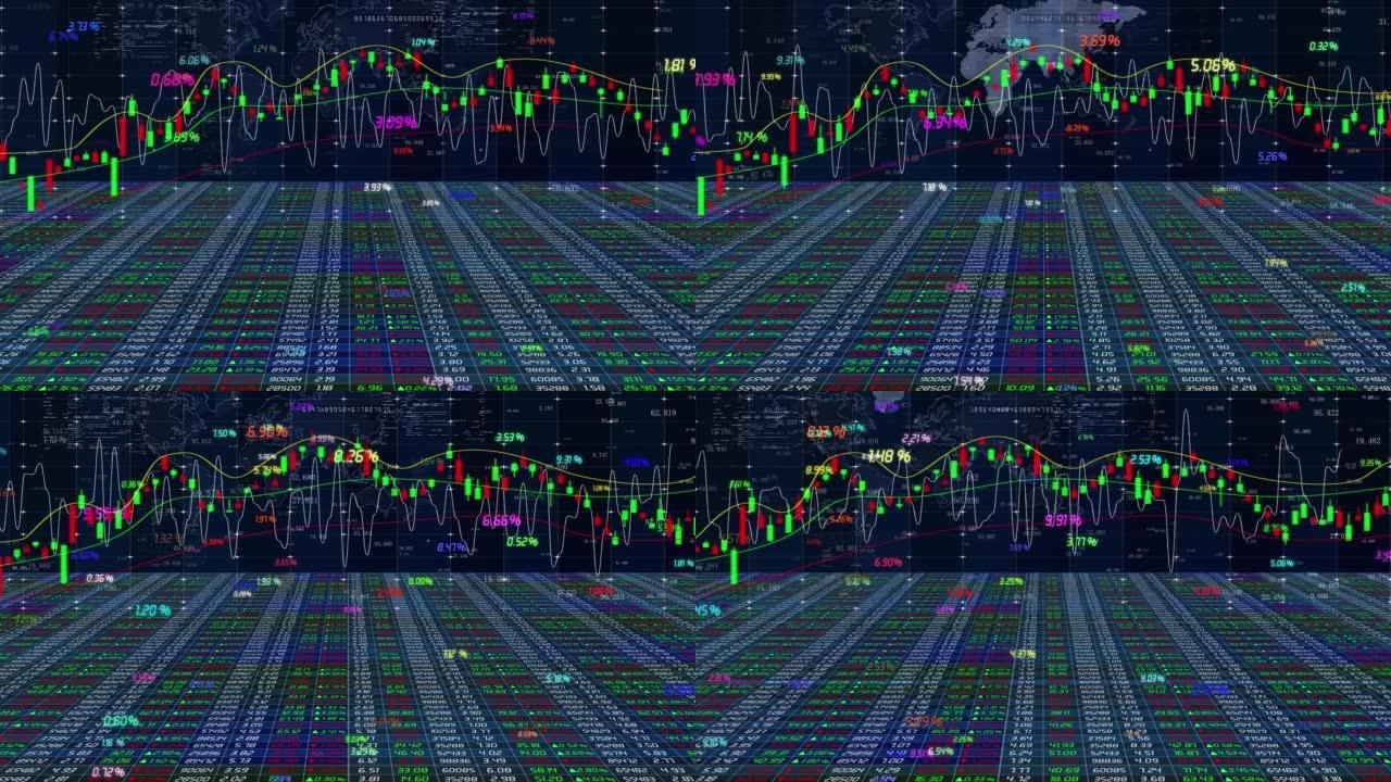 金融科技股市股价变化k线走势图