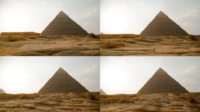吉萨金字塔的视图视频素材风景大自然历史遗
