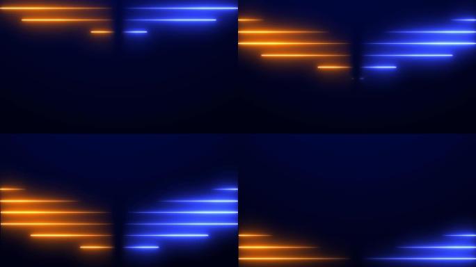 彩色方形霓虹灯背景彩色股票运动图形视频循环动画。