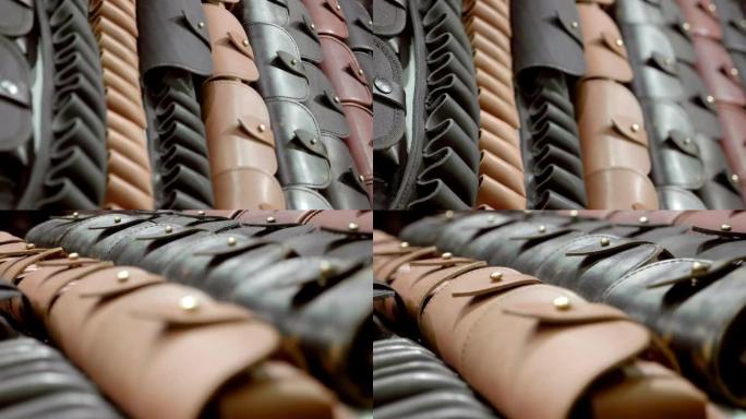大的选择腰部bandolier制成的真皮在狩猎商店