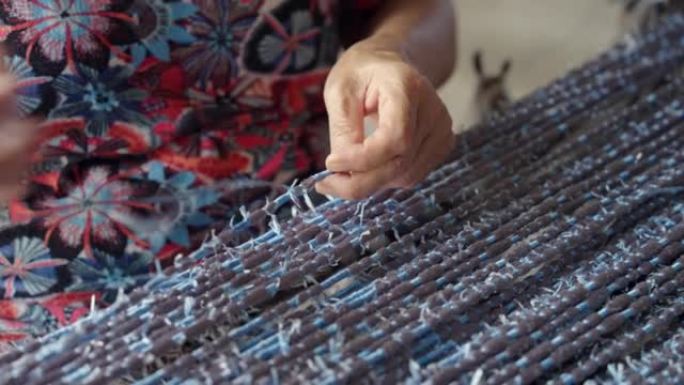泰国农村社区的手工作品、丝织、编织产品。