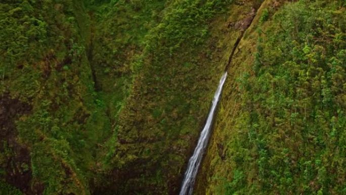 空中神圣瀑布，豪乌拉，瓦胡岛