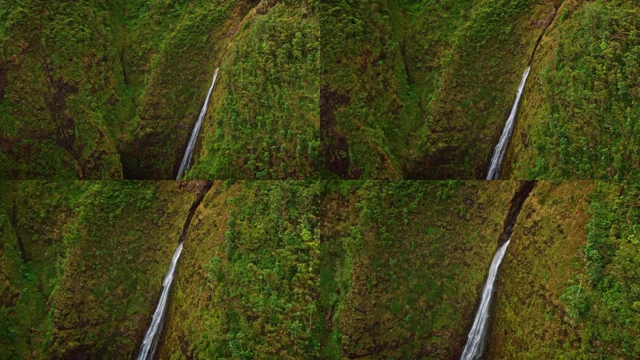 空中神圣瀑布，豪乌拉，瓦胡岛