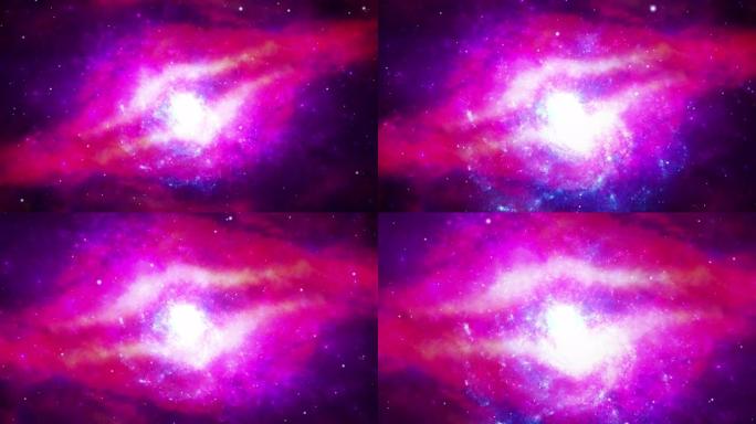 4K 3D外太空动画太空飞行到深空的Helix星云上帝之眼。