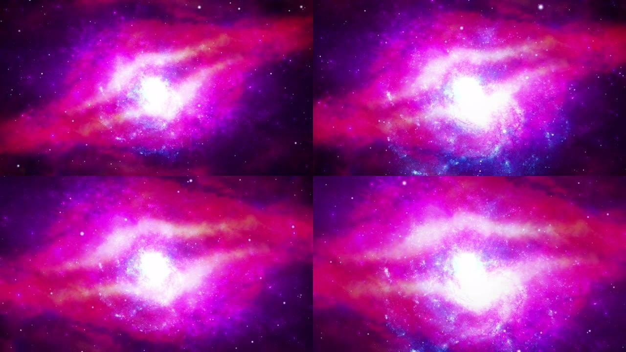 4K 3D外太空动画太空飞行到深空的Helix星云上帝之眼。