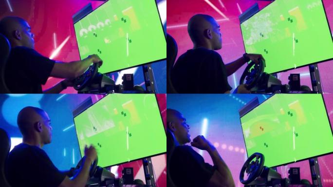 Green screen display pro gaming championship setup