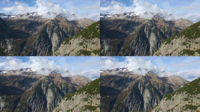 欧洲阿尔卑斯山左侧的空中滑梯