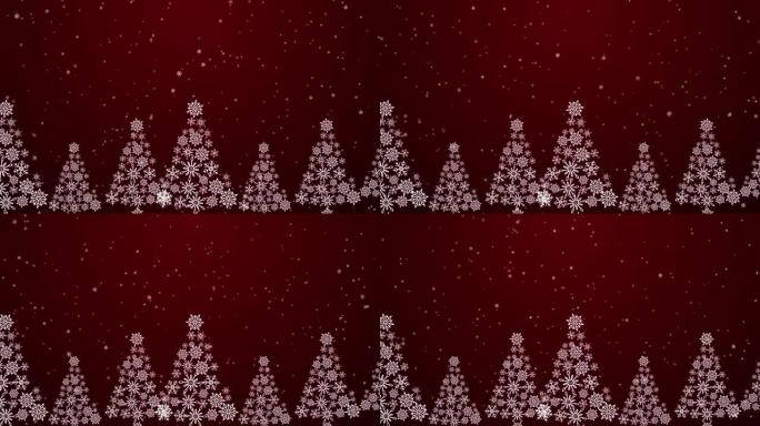 圣诞新年和寒假主题雪平循环背景动画。