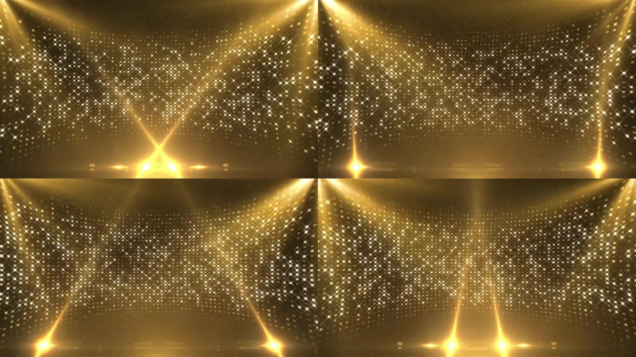 4k循环舞台LED灯光动画新年舞蹈庆典表演颁奖晚会。