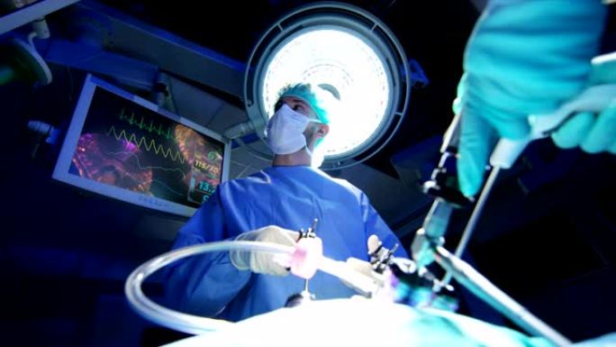 腹腔镜手术训练操作在医院监护仪上传输