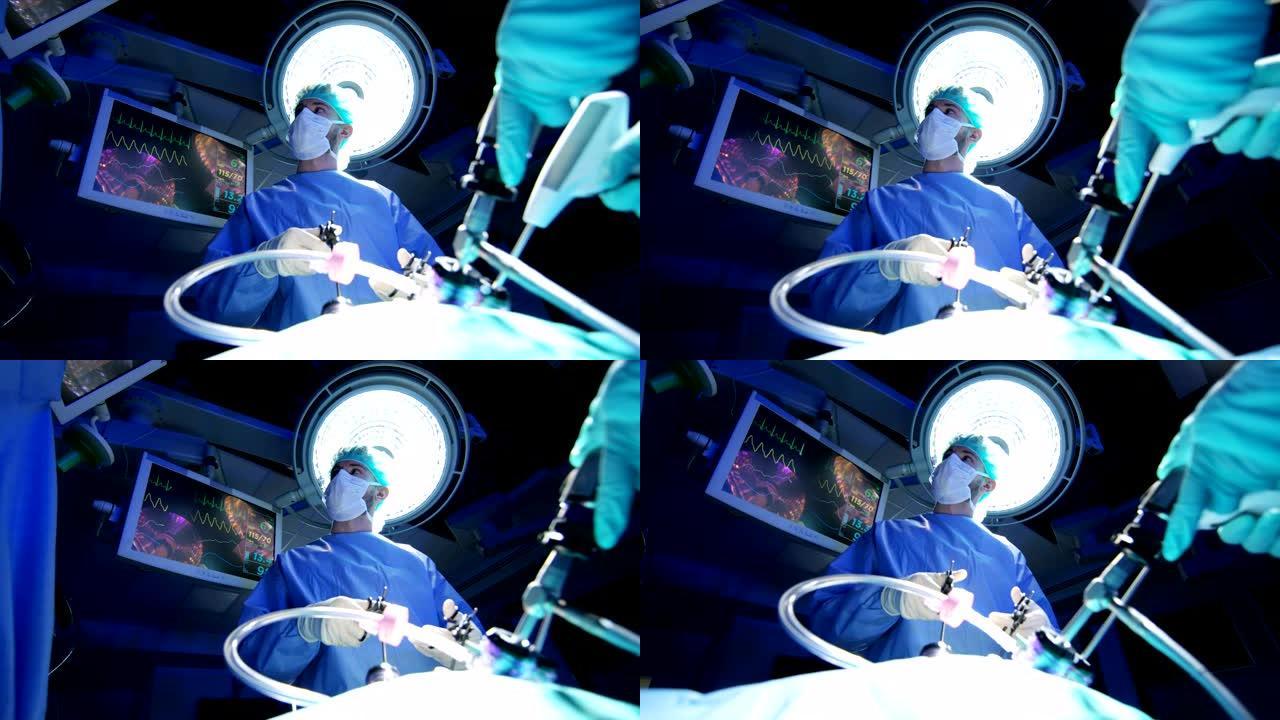 腹腔镜手术训练操作在医院监护仪上传输