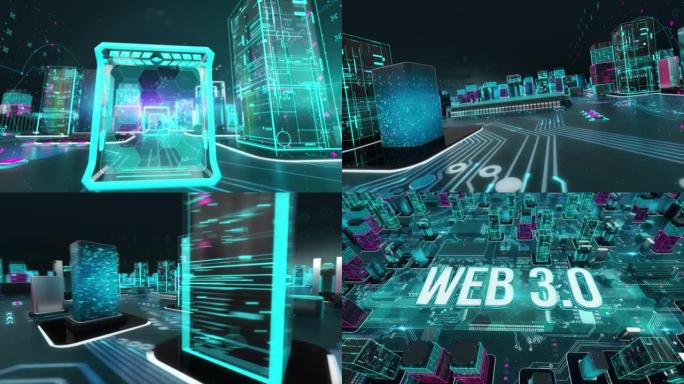 具有数字技术hitech概念的Web 3.0
