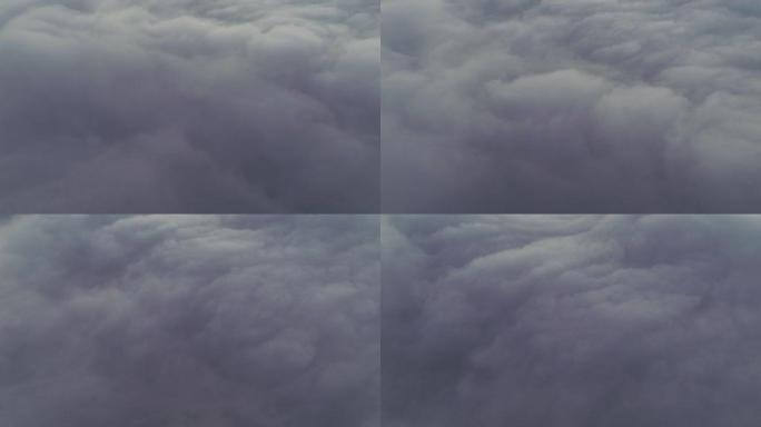 日出前空中无人机拍摄的云海