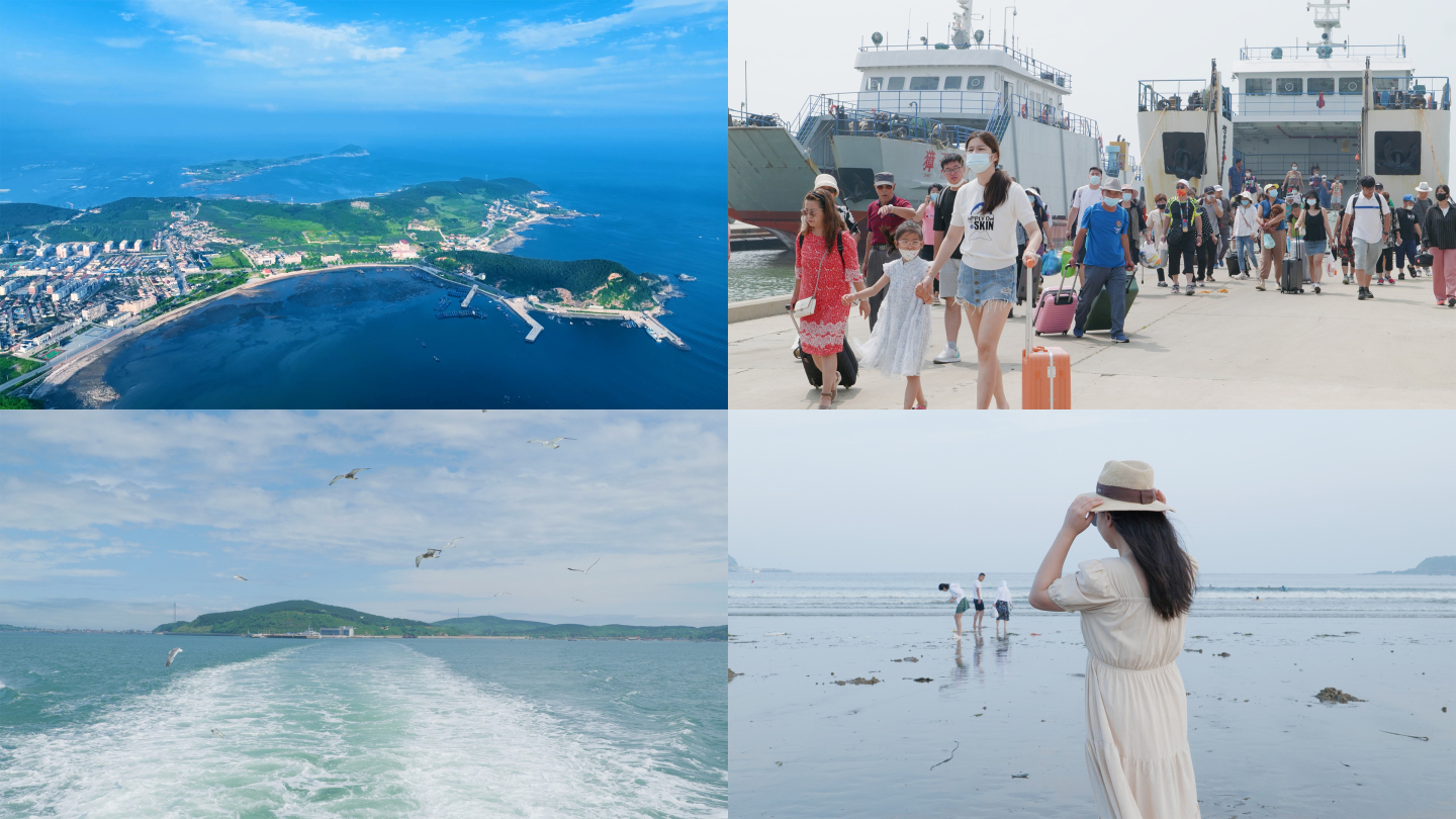 4K海岛旅游度假坐船出海游玩避暑海岛游