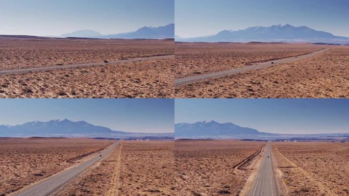 沙漠公路上的孤独汽车-无人驾驶射击