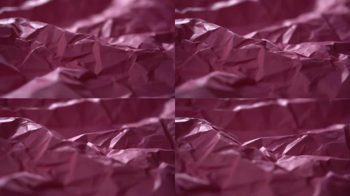 粉红色皱纹纸的抽象景观