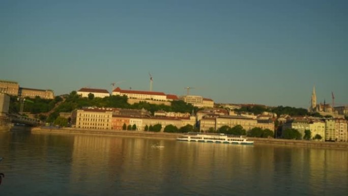 4K panning video of Buda castle .