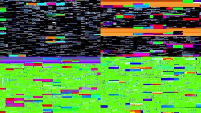 数字信号损伤可视化循环动画噪声、毛刺效应干扰