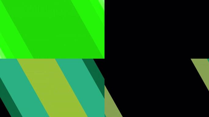一组绿色对角线分割过渡包括7种颜色模式