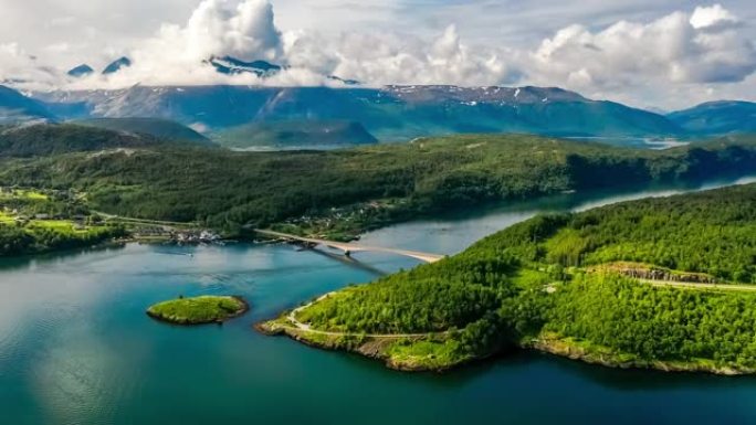美丽的自然挪威自然景观。挪威诺德兰盐渍漩涡的漩涡