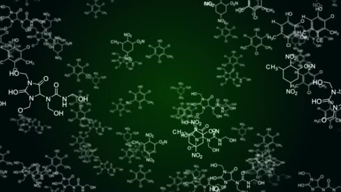 抽象4k循环创意数字数学公式循环绿屏循环动画背景